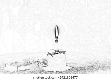 Graphic image of a burning candle. - Powered by Shutterstock