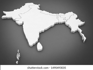 graphic india map of 3d render image