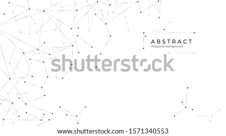 Graphic Modeling Internet or Global Network. Technology background. Molecular Structure - Dots and Lines. illustration isolated on white background