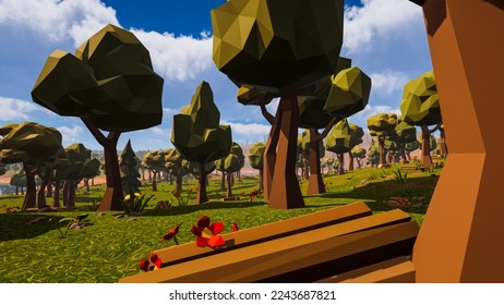 Graphic resources polygon style for sustainable development goals, biodiversity, a growing economy and ecology. 3D render - Powered by Shutterstock