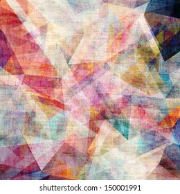 graphic textured background with different triangles of canvas