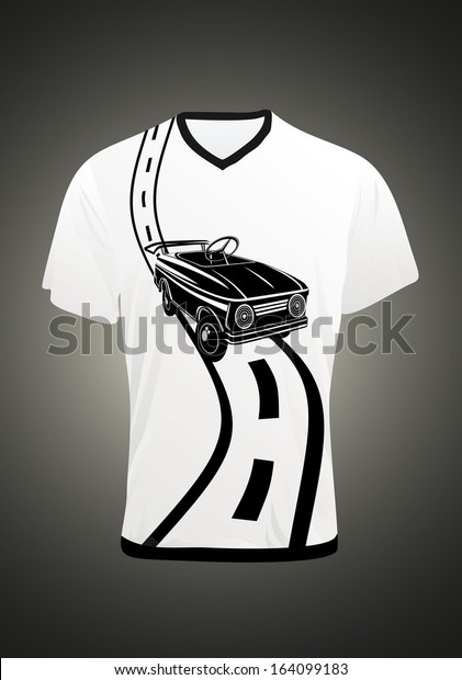 Graphic T-shirt design -\
Car