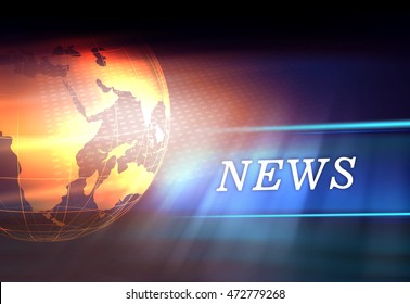 Graphical Digital News Background Earth Globe Stock Illustration ...