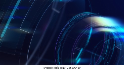 Graphical Modern Digital World News Studio Background. Abstract Digital World with Digital Binary Code Background - Powered by Shutterstock