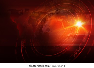 Graphical Sport News Background with World Map and Round Circles with Layers of Stages. Text on Ground. 3d Illustration, 3d Render