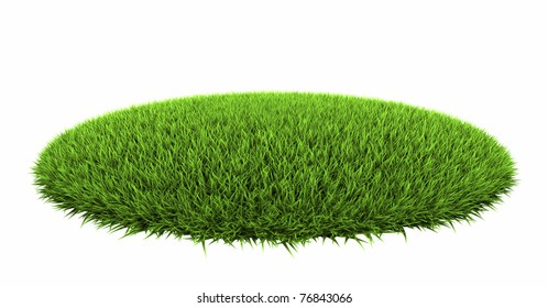 Grass Arena Isolated On White Background, 3d Render