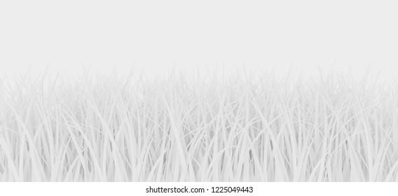 The grass is blossoming.3d rendering