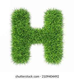 Grass Letter H On White Background Stock Illustration 2109404492 ...
