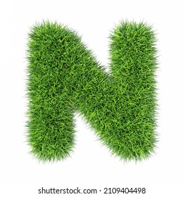 Grass Letter N On White Background Stock Illustration 2109404498 ...