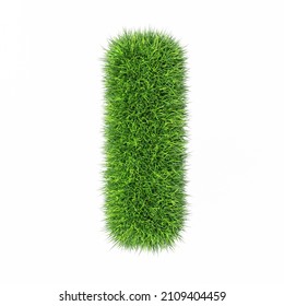 Grass Letter On White Background Isolated Stock Illustration 2109404459 ...