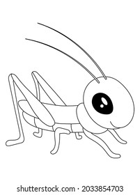 Grasshopper Coloring Page Kids Stock Illustration 2033854703 | Shutterstock