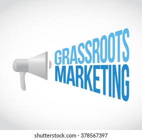 Grassroots Marketing Megaphone Message Concept Illustration Design Graphic