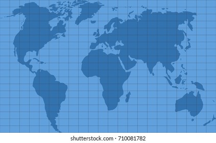 Vektor Stok Graticules World Map Backdrop Map Earth (Tanpa Royalti ...