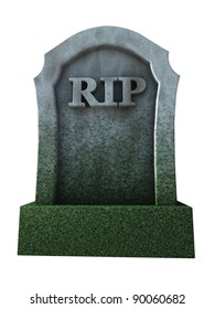 Gravestone With The Letters Rip - 3d Illustration