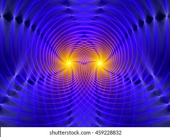 Gravitational Wave Interference, Computer Generated Abstract Background