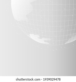 Gray 3D Globe Digital Grid Technology Corporate Background