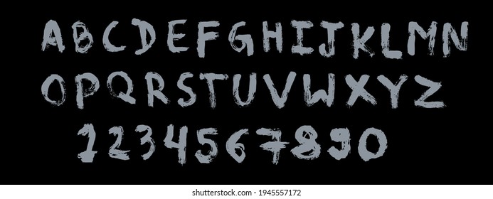 Gray Alphabet Typeface. Font Bold. Calligraphy Watercolour. Hand Bold. Brush Design. School Typeface. Drawn Design. Typography Typeface. Type Letterpress.