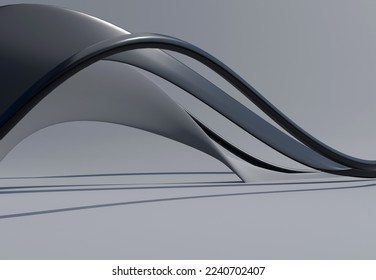 Gray background and decorative objects ideal for poster  cover  branding wallpaper  banner  website  presentation  Modern   minimal concept  Classic   clean  3d rendering 