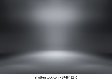 Gray empty room studio gradient used for background   display your product