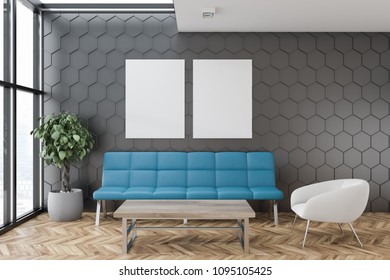 Gray Honeycomb Wall Pattern Office Lounge Stock Illustration 1095105425 