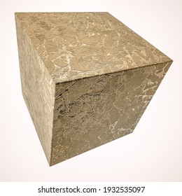 Gray Metal Cube Texture On White Stock Illustration 1932535097