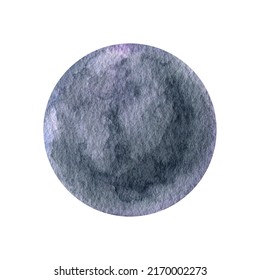 Gray Moon Clipart Hand Drawn Watercolor Stock Illustration 2170002273 ...