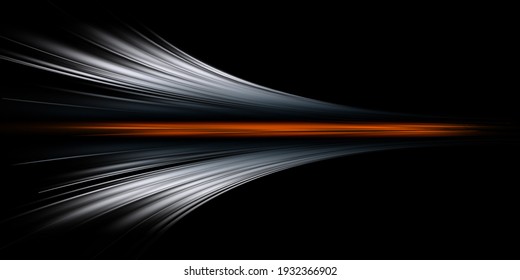 Gray And Orange Speed Line Abstract Technology Background