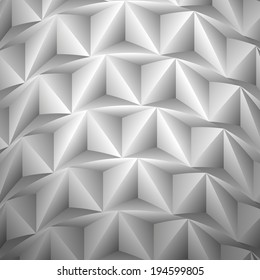White Shaded Abstract Geometric Pattern Origami Stock Illustration ...