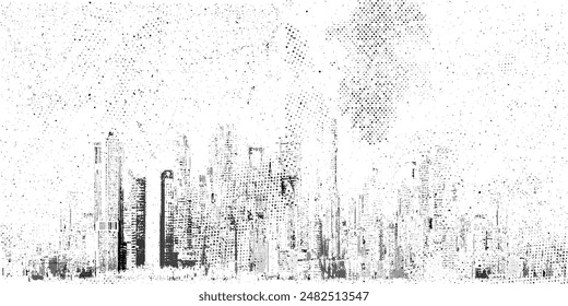 A gray scale  tracing of a crayon rubbing texture. Damaged cover texture. Black design template for aging any image.