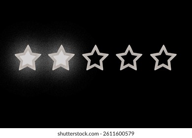 Gray, silver five star shape on the background of the blackboard. The best excellent business services rating customer experience concept. Concept image of setting a five star goal.