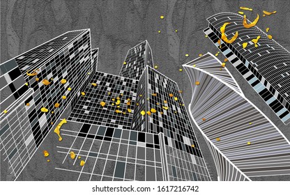 ビル群 イラスト パターン High Res Stock Images Shutterstock