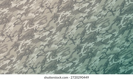 Gray and Teal Digital Camouflage Pattern Background. Abstract modern military camo texture ideal for urban and techwear fashion, military branding, cool color palettes, and contemporary graphic design resources.