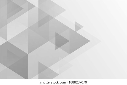 Gray tone color and white color arrowed background, abstract art