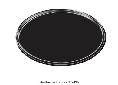 Gray/Black Metallic Oval