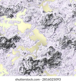 A gray-scale heightmap or displacement map corresponding to the Northland Range snowy mountain terrain. Bright white areas represent the highest peaks and dark black areas represent the lowest valleys providing geometric depth information for 3D modeling and rendering.