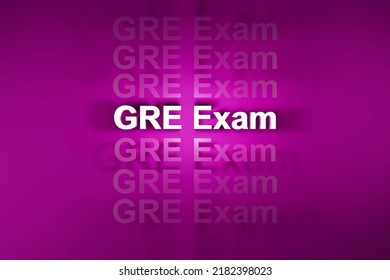 GRE Exam Multiple Text Shadow Effect Background