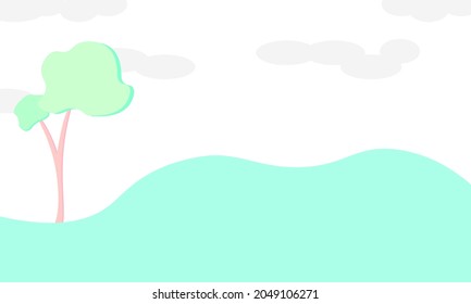 grean   white color combo clipart  simple draw natural background 