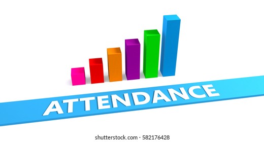 Great Attendance Concept With Good Chart Showing Progress 3D Illustration Render