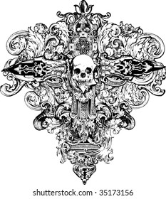 402 Filigree skull Images, Stock Photos & Vectors | Shutterstock