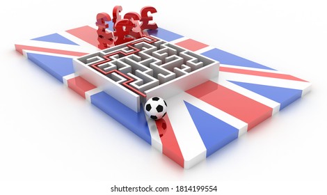Great Britain and Brexit, 3d rendering