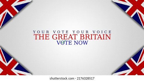 The Great Britain Election 2022 For New President Concept Poster Background