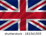 Great britian flag rippling