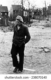 The Great Depression A Poor Man Walking Through A Vacant Lot 1930s