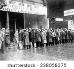 The Great Depression Unemployed men queued outside a soup kitchen opened in Chicago by Al Capone The storefront sign reads 