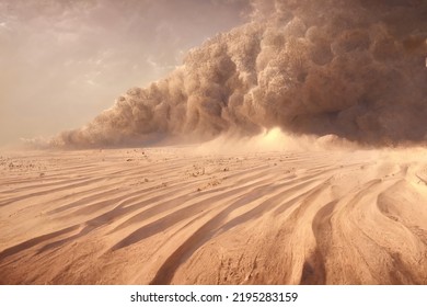 Great Desert Sandstorm Illustration Art