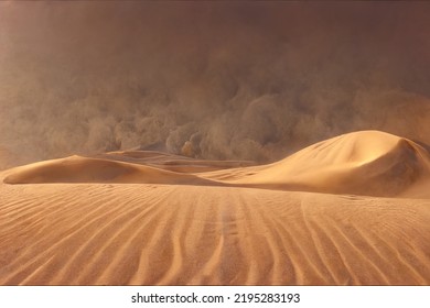 Great Desert Sandstorm Illustration Art