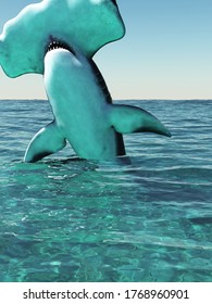 Great Hammerhead, Sphyrna Mokarran 3d Rendering