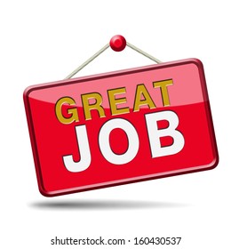 Great Job Sign Congratulations Good Work Stock Illustration 160430537 ...