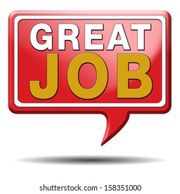 Great Job Work Very Well Done Stock Illustration 158351000 | Shutterstock