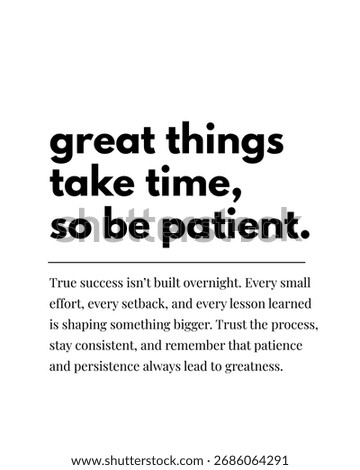 Great Things Take Time - Printable Wall Art, Motivational Quote Poster, Positive Affirmation Art, Mental Health Print, Digital Download